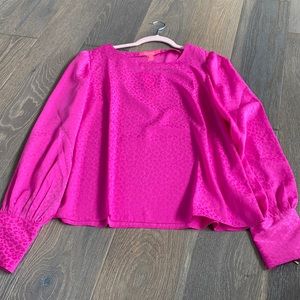 Lilly Pulitzer pink leopard brand new with tags blouse